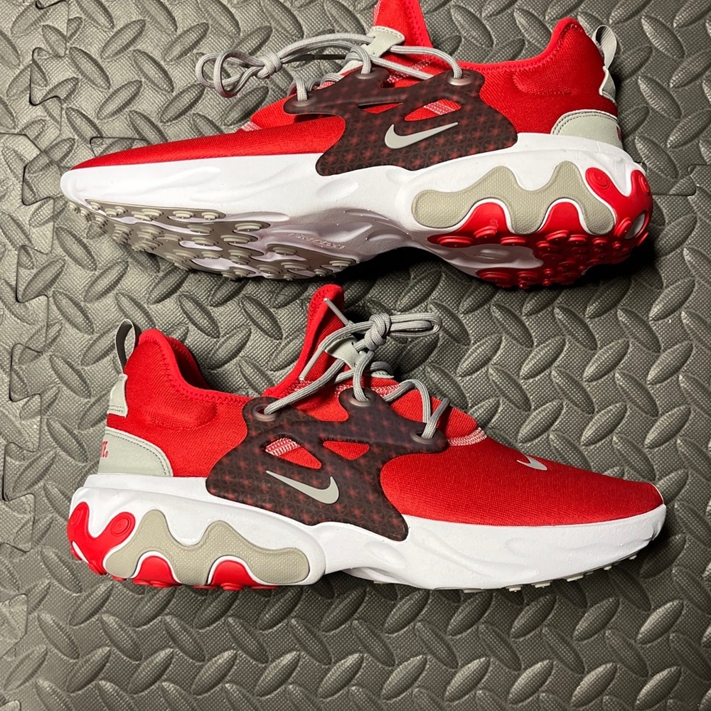 NIKE REACT PRESTO OHIO STATE BUCKEYES RUNNING SHOES DB3413-600 OSU MENS FB NEW - Picture 12 of 15